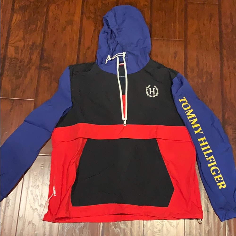 Tommy Hilfiger Blue and Red Windbreaker